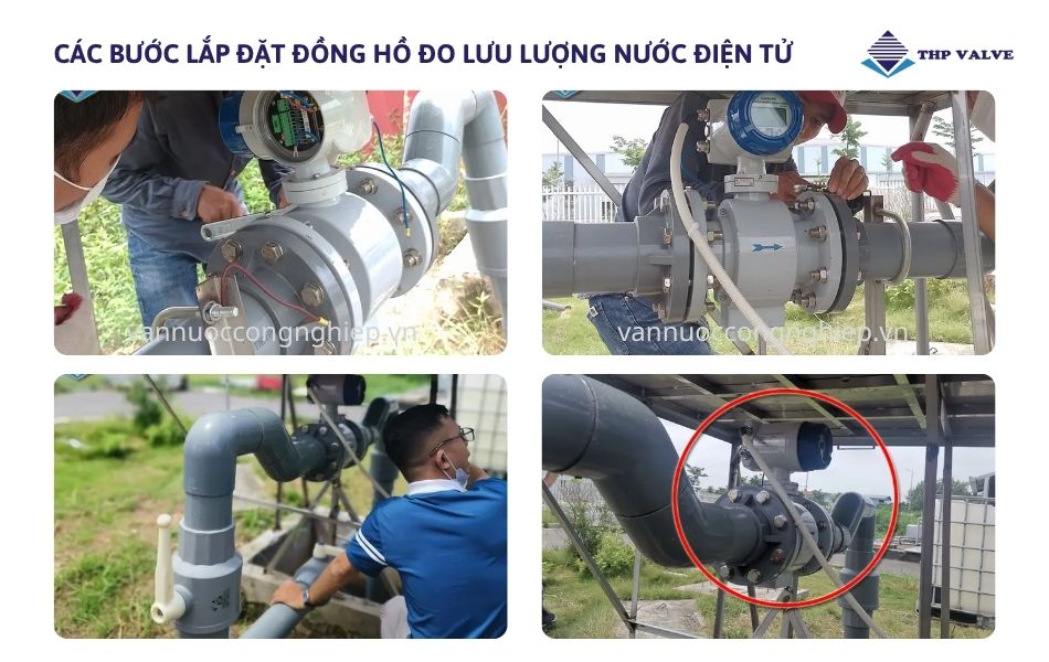 các bước lắp đặt đồng hồ đo lưu lượng nước điện tử