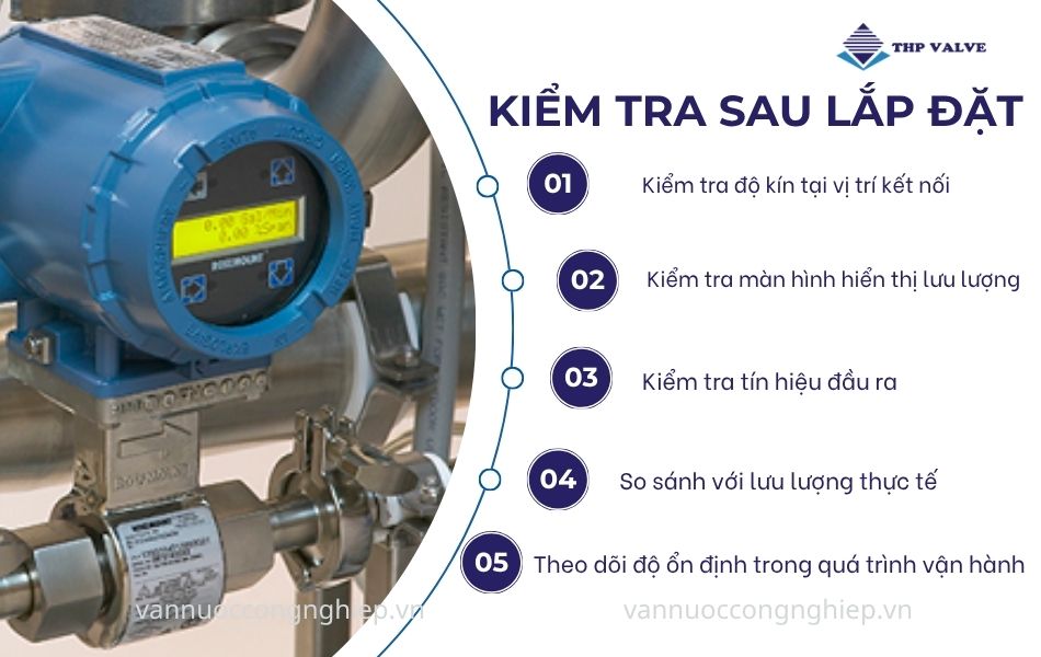 cách kiểm tra đồng hồ đo lưu lượng nước điện tử sau khi lắp đặt