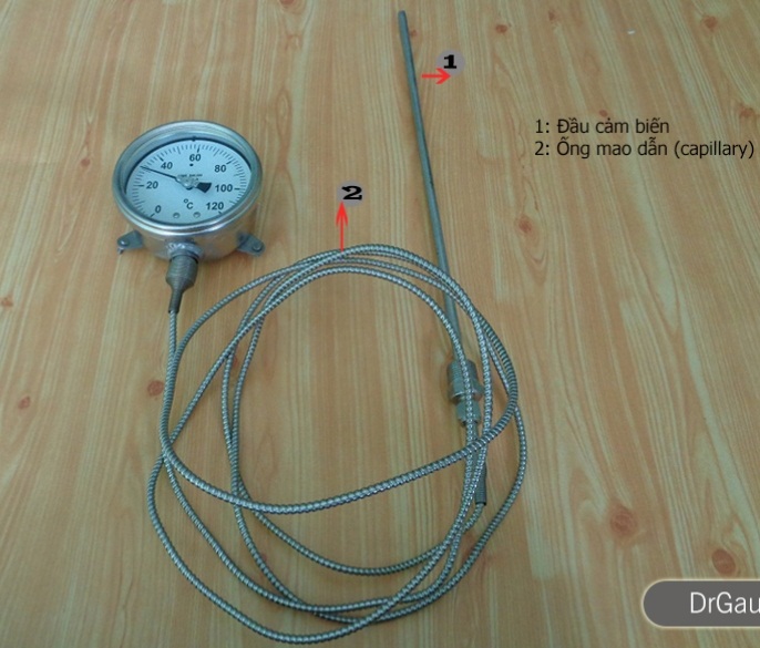 Cấu tạo đồng hồ đo nhiệt độ dây dài