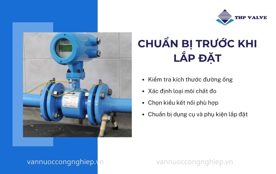 chuẩn bị trước khi lắp đặt đồng hồ đo lưu lượng nước điên tử