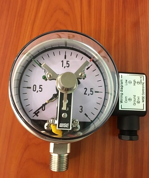 Đồng hồ đo áp suất 3 kim wise hàn quốc