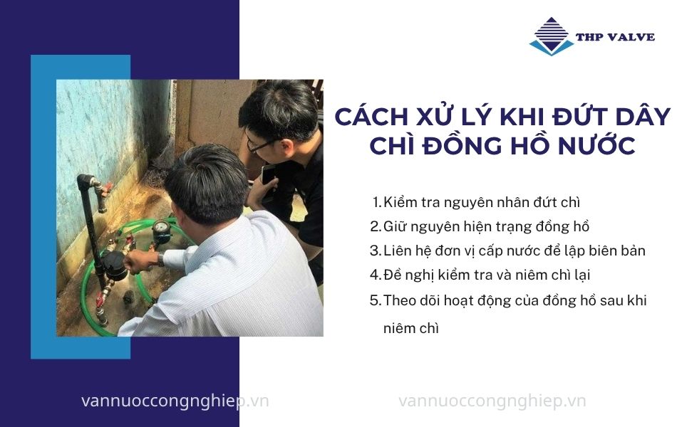 cách xử lý khi đứt dây chì đồng hồ nước