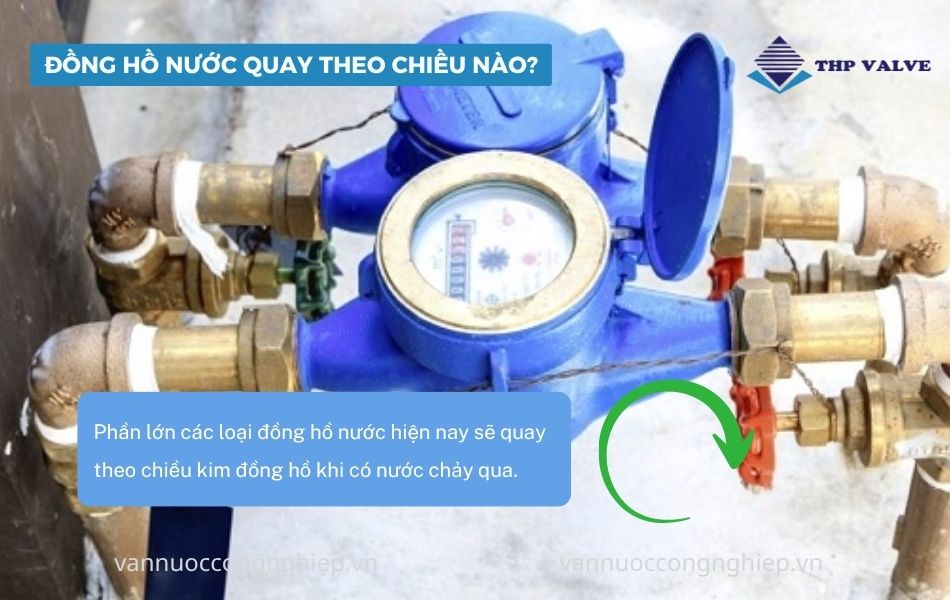 đồng hồ nước quay theo chiều nào