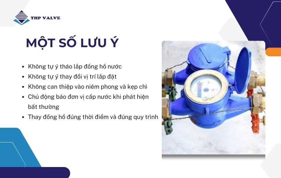 lưu ý để tránh vi phạm khi sử dụng đồng hồ nước