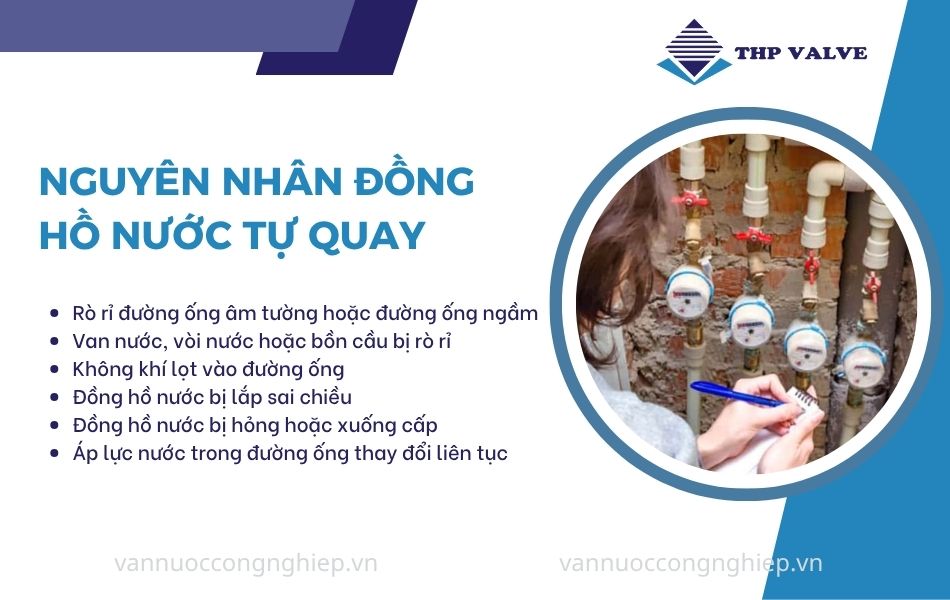 nguyên nhân đồng hồ nước tự quay