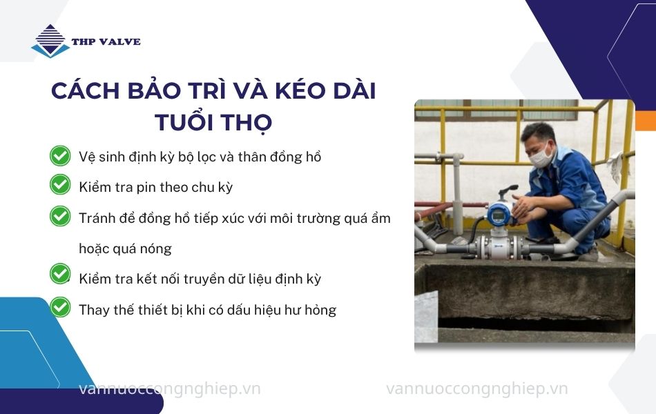 cách bảo trì và kéo dài tuổi thọ đồng hồ nước điện tử