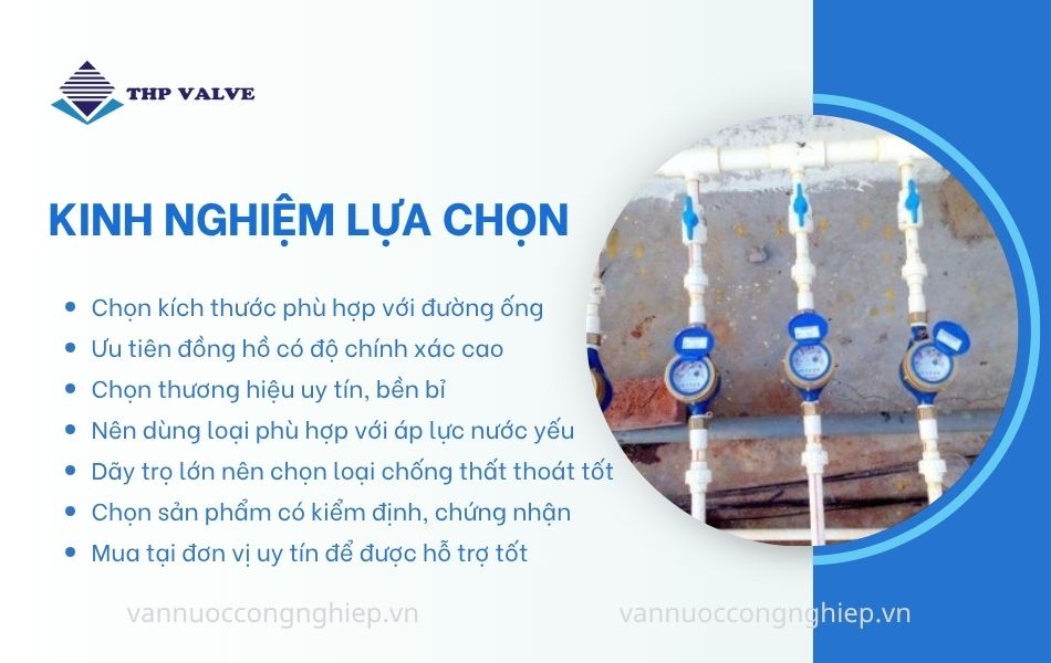 kinh nghiệm lựa chọn đồng hồ nước phòng trọ