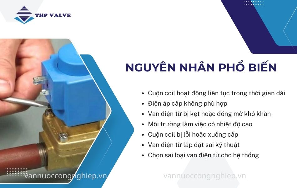 nguyên nhân van điện từ bị nóng