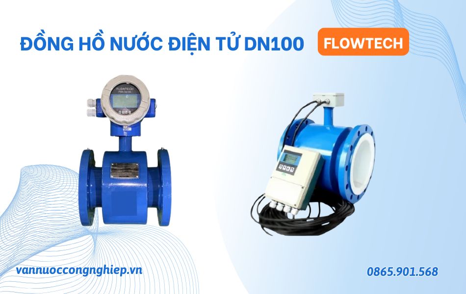 Đồng hồ nước điện tử Flowtech DN100