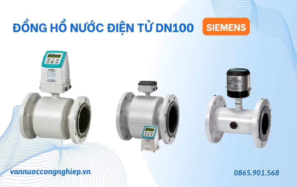 Đồng hồ nước điện tử Siemens DN100