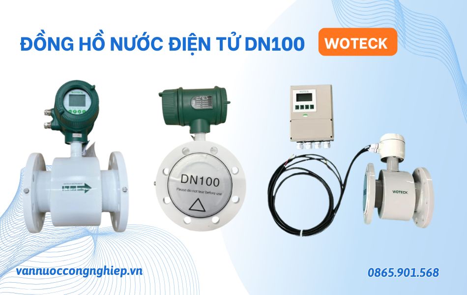 Đồng hồ nước điện tử Woteck DN100