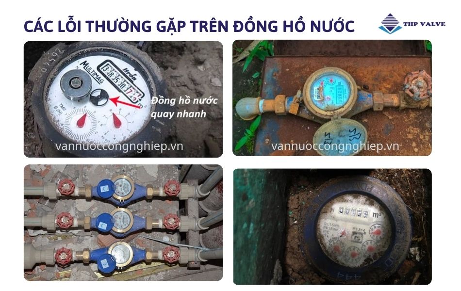 các lỗi thường gặp trên đồng hồ nước