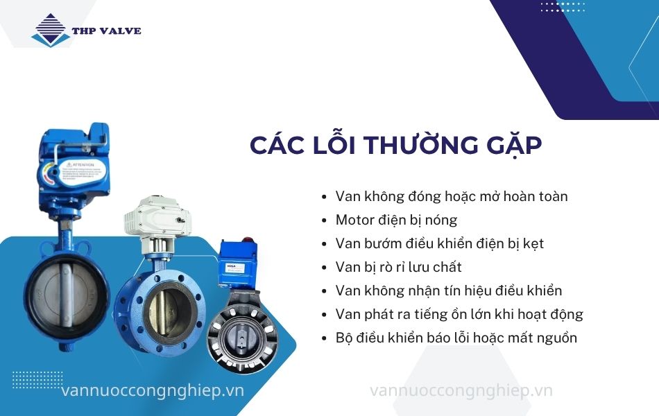 các lỗi thường gặp trên van bướm điều khiển điện