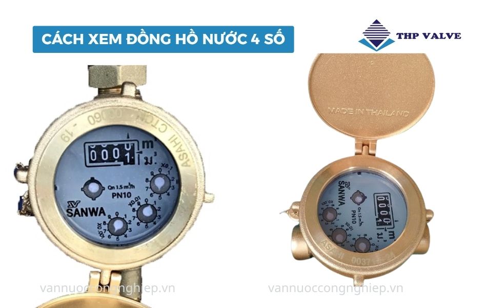 cách đọc đồng hồ nước 4 số