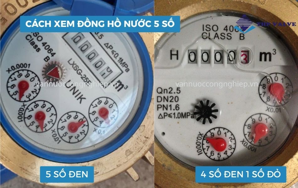 cách đọc đồng hồ nước 5 số