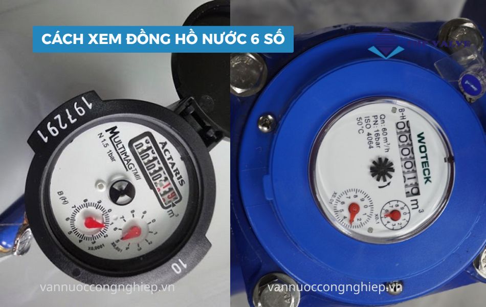 cách đọc đồng hồ nước 6 số