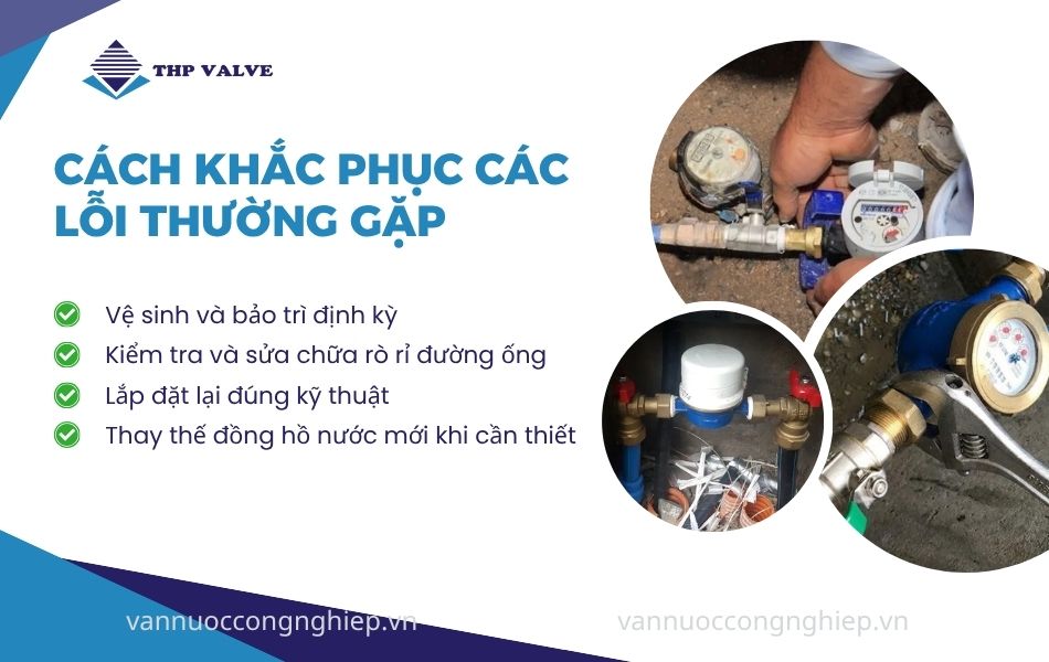 cách khắc phục các lỗi thường gặp trên đồng hồ nước