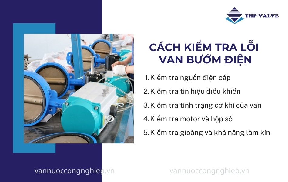cách kiểm tra các lỗi thường gặp trên van bướm điều khiển điện
