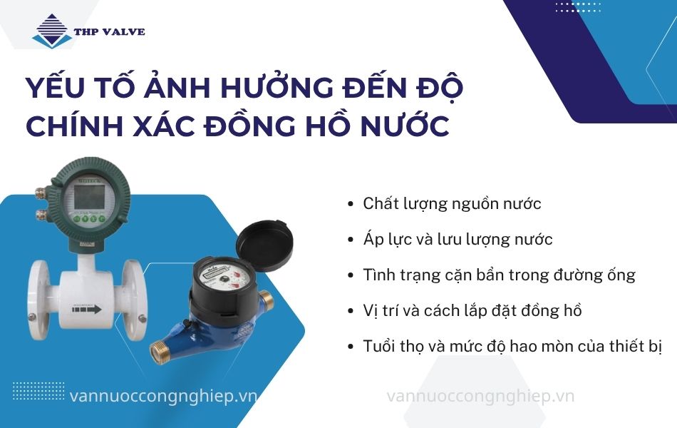 yếu tố ảnh hưởng đến độ chính xác đồng hồ nước