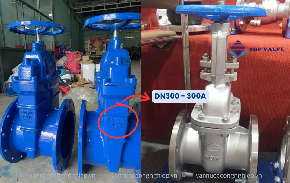 hình ảnh thực tế van cổng dn300