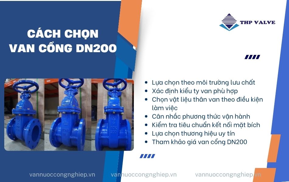 cách chọn mua van cổng dn200