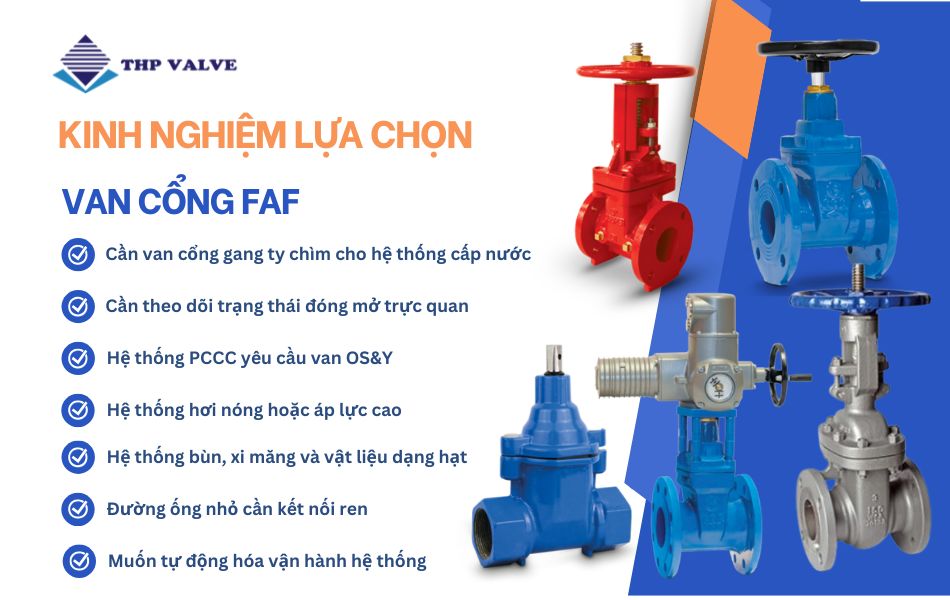 kinh nghiệm lựa chọn van cổng faf