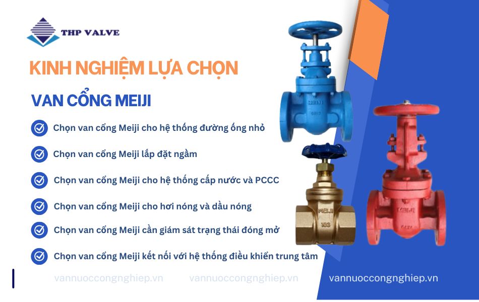 kinh nghiệm lựa chọn van cổng meiji