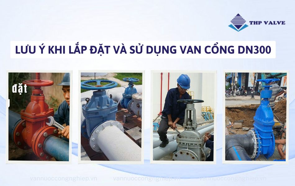 lưu ý khi lắp đặt và sử dụng van cổng dn300