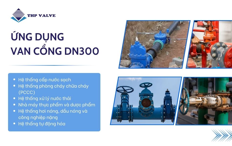 ứng dụng van cổng dn300
