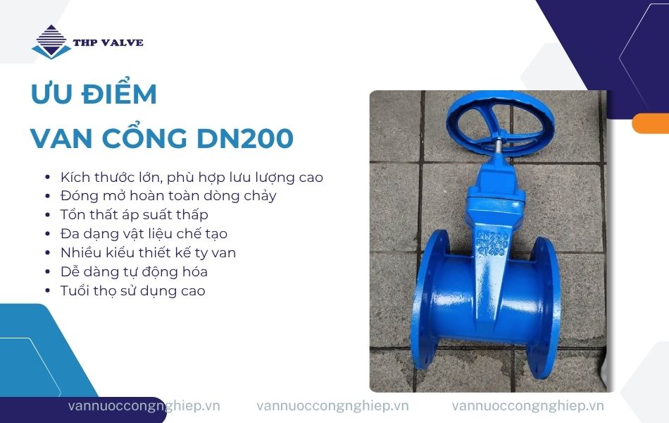 ưu điểm van cổng dn200