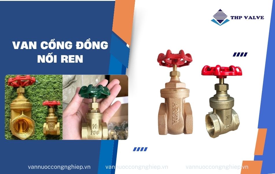van cổng đồng nối ren