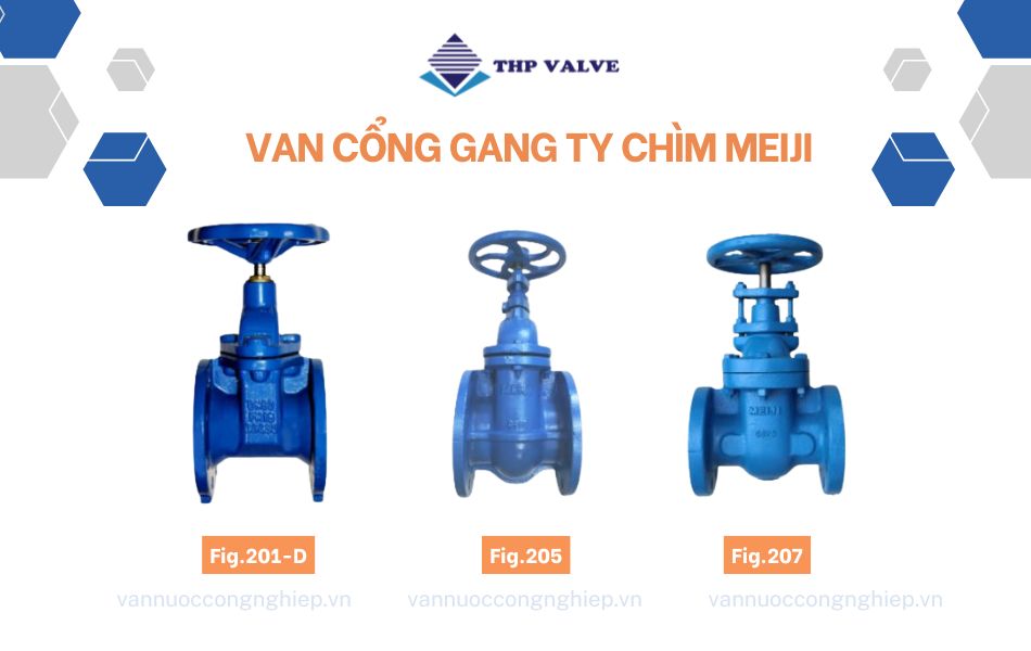 Van cổng gang ty chìm Meiji