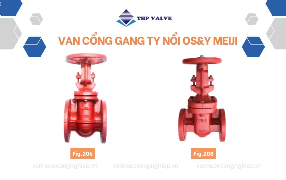 Van cổng gang ty nổi OS&Y Meiji