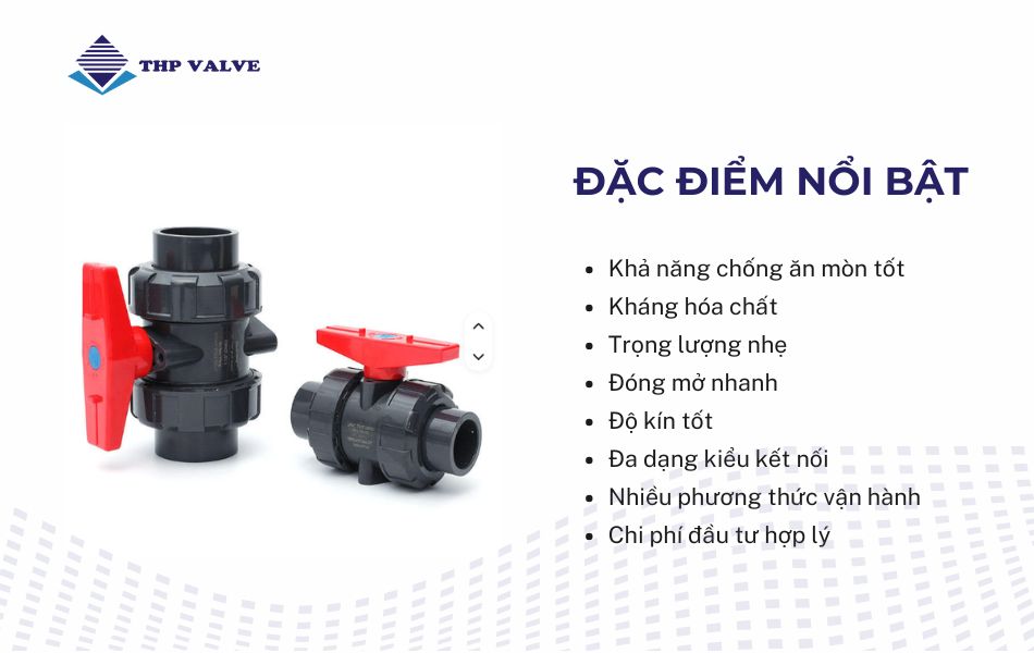 đặc điểm nổi bật van bi pvc