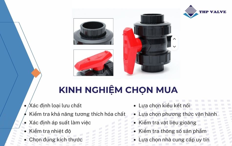 kinh nghiệm chọn mua van bi pvc