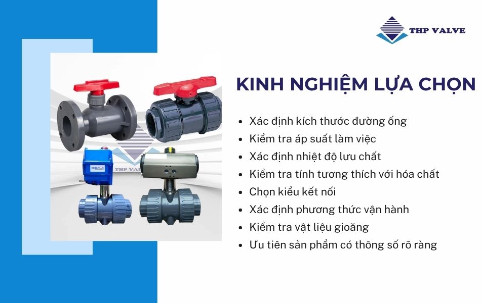 hướng dẫn lựa chọn van bi nhựa upvc