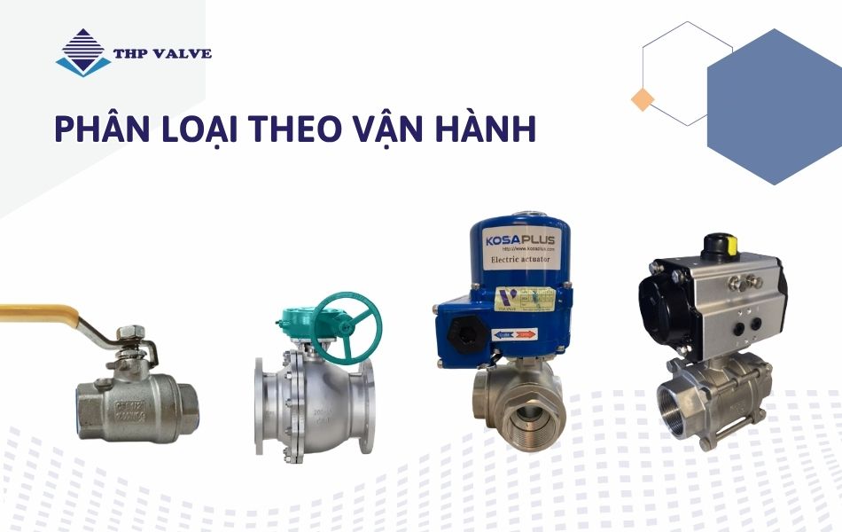 Phân loại van bi Hàn Quốc theo dạng vận hành