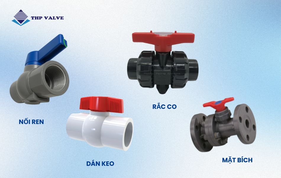 Phân loại van bi SCH80 theo kiểu kết nối