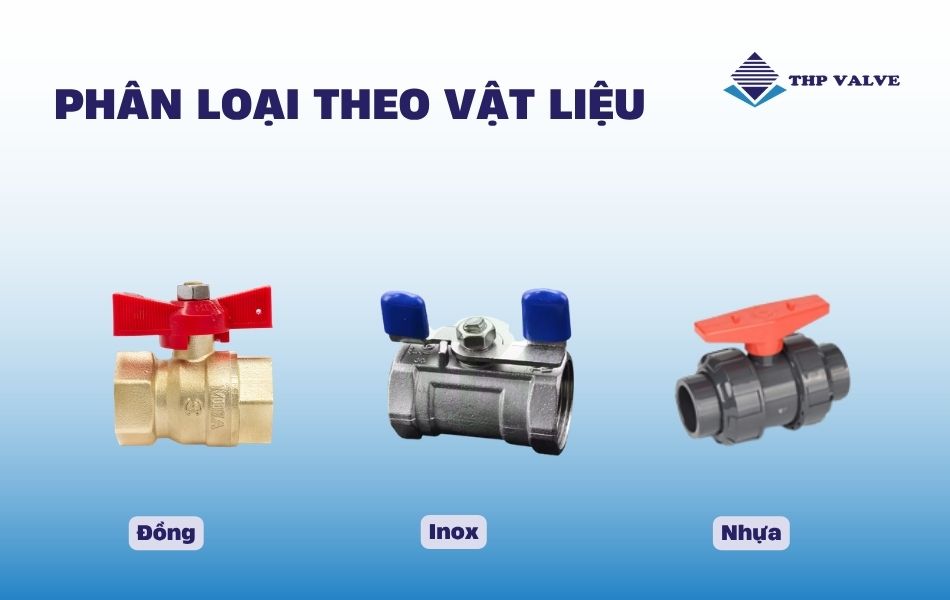 Phân loại van bi tay vặn theo vật liệu chế tạo