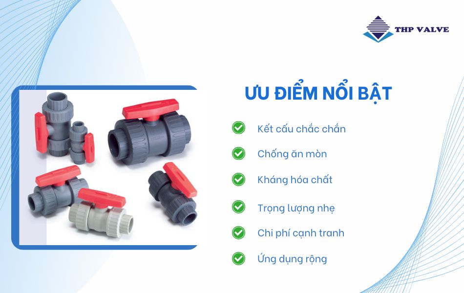 ưu điểm van bi nhựa sch80