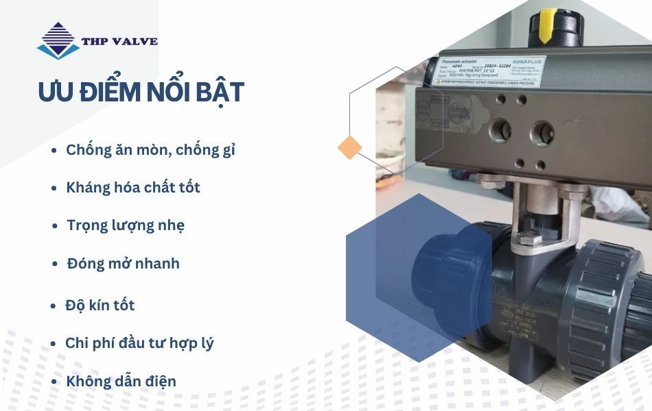 ưu điểm của van bi nhựa upvc